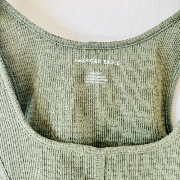 American Eagle Outfitters Dark Green corset tank - Picture 5 of 8